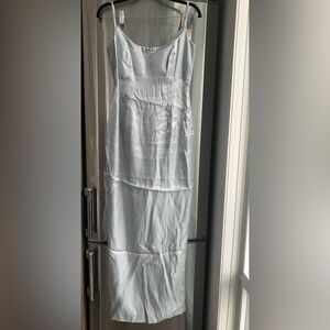 Crustal Siemens ice blue evening gown